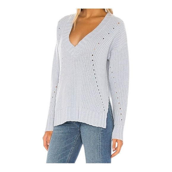 27 Miles Revolve Olive Sweater Size Small Color Mist Wool-Cashmere Coastal Chic - Picture 2 of 12